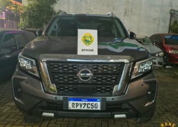 RONE recupera caminhonete com alerta de furto em posto de combustíveis em Fazenda Rio Grande