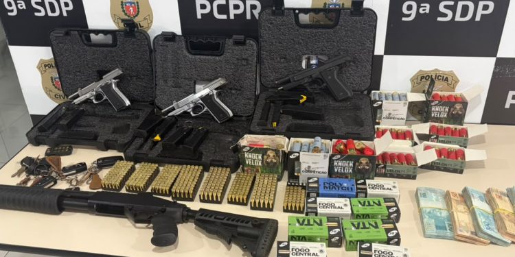 PCPR apreende R$ 48 mil, veículos, embarcações e armas em operação contra fraude milionária